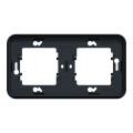 Cadre encastré 2 postes Schneider Mureva Styl gris horizontaux fixation par vis IP55 IK08