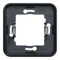 Cadre encastré 1 poste Schneider Mureva Styl gris fixation par griffes IP55 IK08