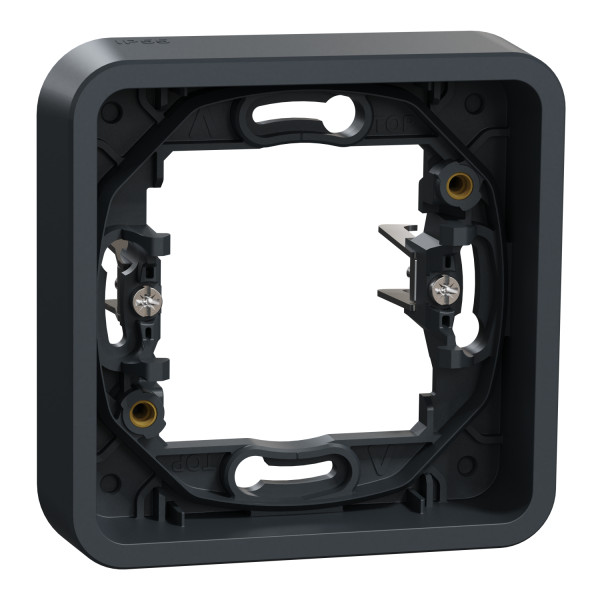 Cadre encastré 1 poste Schneider Mureva Styl gris fixation par griffes IP55 IK08