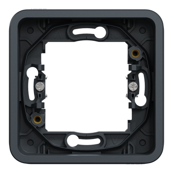 Cadre encastré 1 poste Schneider Mureva Styl gris fixation par griffes IP55 IK08