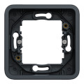 Cadre encastré 1 poste Schneider Mureva Styl gris fixation par griffes IP55 IK08