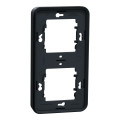 Cadre encastré 2 postes Schneider Mureva Styl gris verticaux fixation par vis IP55 IK08