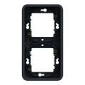 Cadre encastré 2 postes Schneider Mureva Styl gris verticaux fixation par vis IP55 IK08