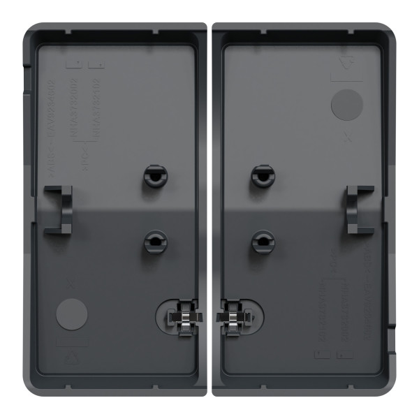 Enjoliveur double gris Schneider Mureva Styl pour voyant lumineux IP55 IK08