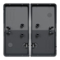 Enjoliveur double gris Schneider Mureva Styl pour voyant lumineux IP55 IK08