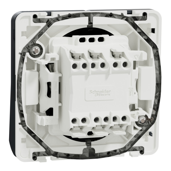 Double va-et-vient gris Schneider Mureva Styl connexion automatique IP55 IK08