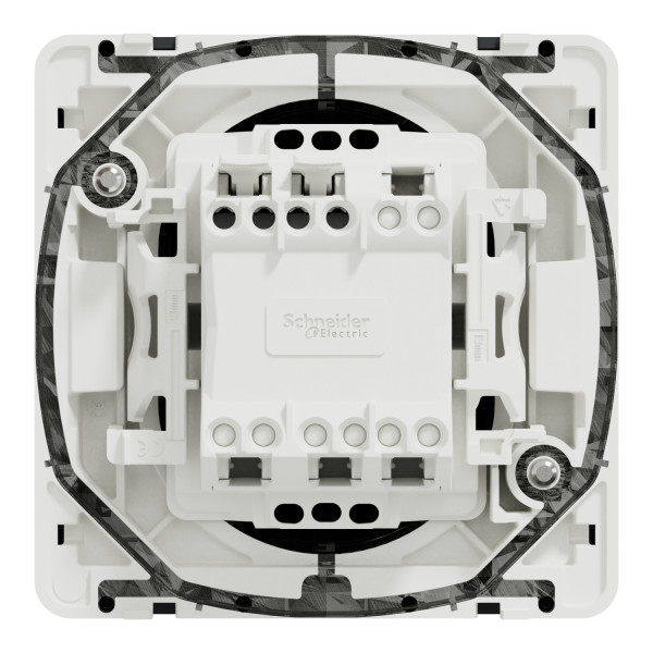 Poussoir gris Schneider Mureva Styl connexion automatique IP55 IK08
