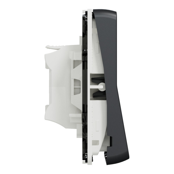Poussoir gris Schneider Mureva Styl connexion automatique IP55 IK08