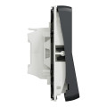 Poussoir gris Schneider Mureva Styl connexion automatique IP55 IK08