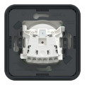 Prise de courant 2P+T grise Schneider Mureva Styl à encastrer connexion automatique IP55 IK08