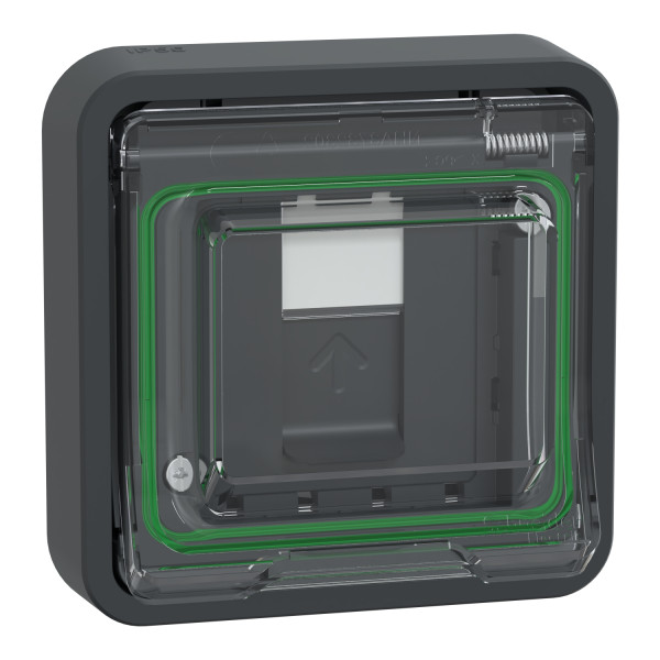 Prise RJ45 cat.6A gris Schneider Mureva Styl blindé STP FTP IP55 IK07