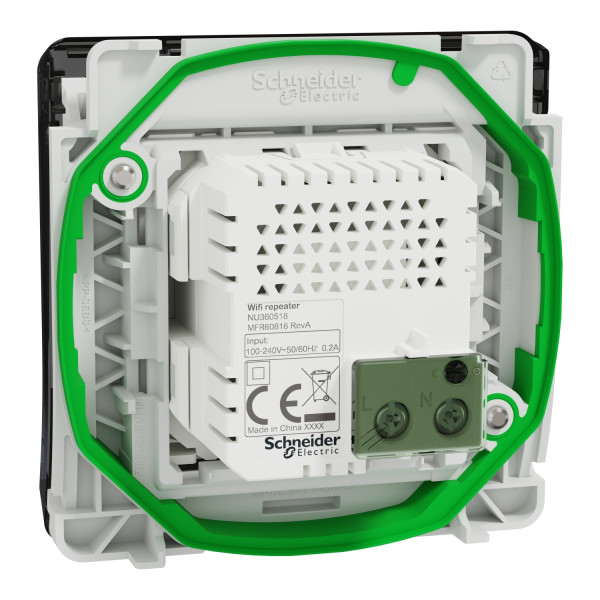 Répéteur wifi avec adaptateur gris Schneider Mureva Styl IP55 IK07