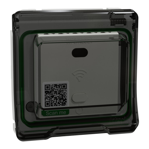 Répéteur wifi avec adaptateur gris Schneider Mureva Styl IP55 IK07