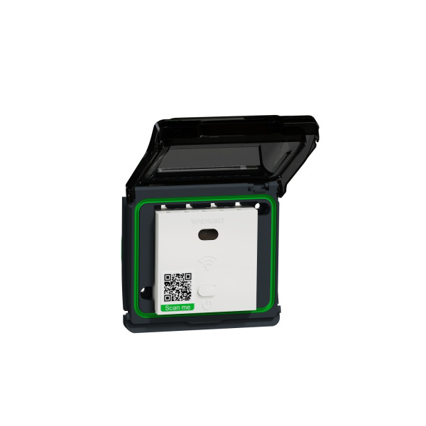 Répéteur wifi avec adaptateur gris Schneider Mureva Styl IP55 IK07