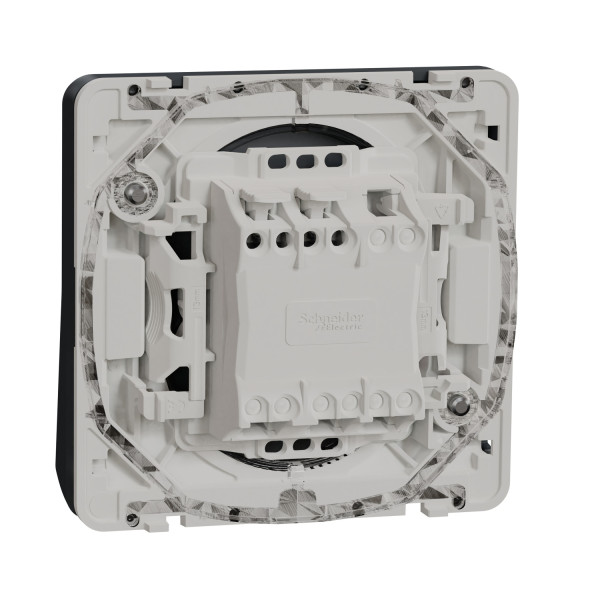 Poussoir lumineux gris Schneider Mureva Styl IP55 IK08