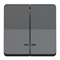 Double Bouton-Poussoir Gris Lumineux LED Mureva Styl Schneider – Composable