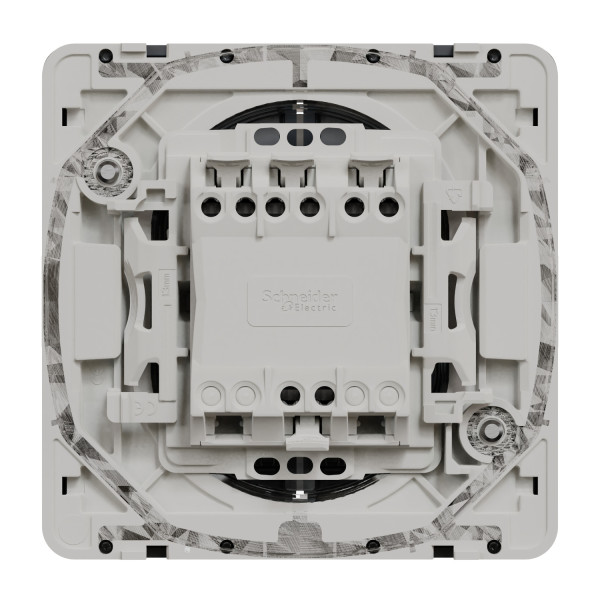 Double Bouton-Poussoir Gris Lumineux LED Mureva Styl Schneider – Composable