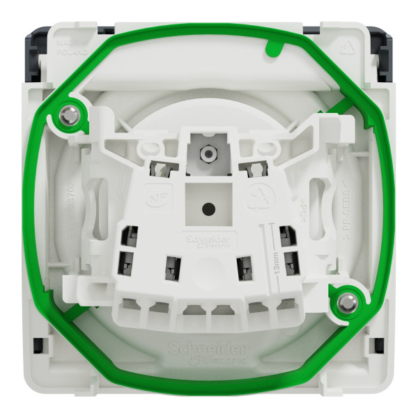 Prise de courant 2P+T grise Schneider Mureva Styl connexion automatique IP55 IK08