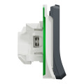 Prise de courant 2P+T grise Schneider Mureva Styl connexion automatique IP55 IK08