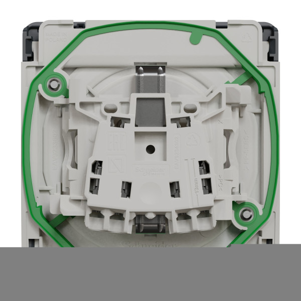Prise de courant 2P+T Schuko grise Schneider Mureva Styl connexion automatique IP55 IK08