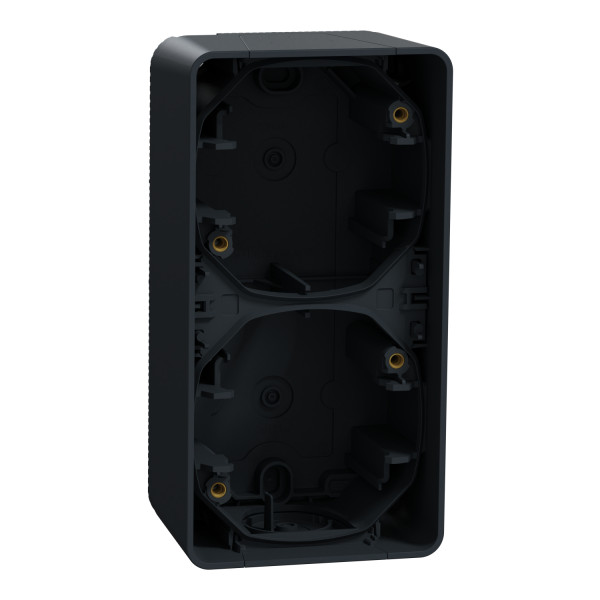 Cadre saillie 2 postes Schneider Mureva Styl gris verticaux IP55 IK08