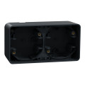 Cadre saillie 2 postes Schneider Mureva Styl gris horizontaux IP55 IK09