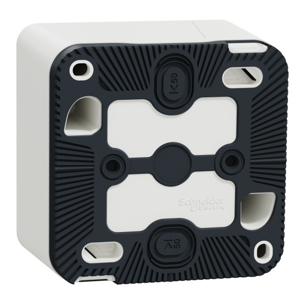 Interrupteur Va-et-vient blanc Schneider Mureva Styl en saillie connexion automatique IP55 IK08