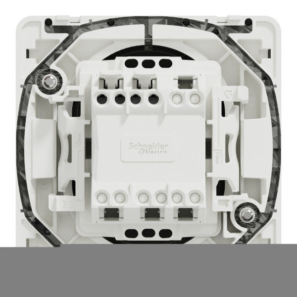 Poussoir blanc Schneider Mureva Styl connexion automatique IP55 IK08