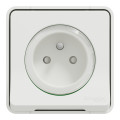 Prise de courant 2P+T blanche Schneider Mureva Styl en saillie connexion automatique IP55 IK08