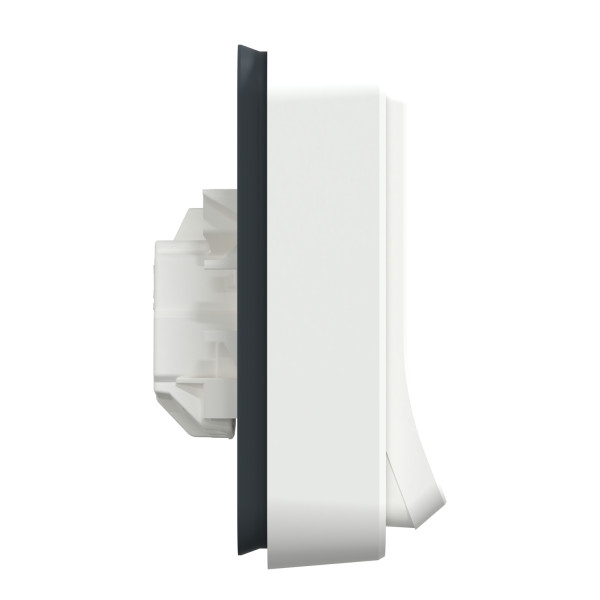 Prise de courant 2P+T blanche Schneider Mureva Styl à encastrer connexion automatique IP55 IK08
