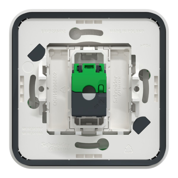 Prise RJ45 cat.6A blanc Schneider Mureva Styl blindé STP FTP IP55 IK08