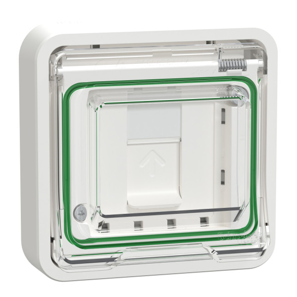 Prise RJ45 cat.6A blanc Schneider Mureva Styl blindé STP FTP IP55 IK08