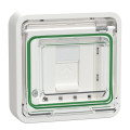 Mureva styl - prise rj45 cat 6a blindé stp ftp - composable - ip55 ik07 - blanc