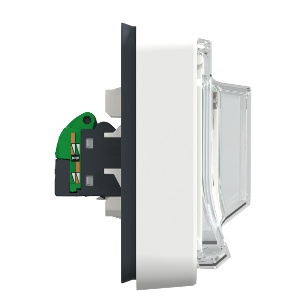 Prise RJ45 cat.6A blanc Schneider Mureva Styl blindé STP FTP IP55 IK08
