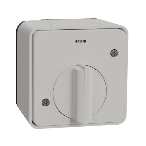 Mureva styl - interrupteur temporisé led - saillie - ip55 - ik08 - blanc