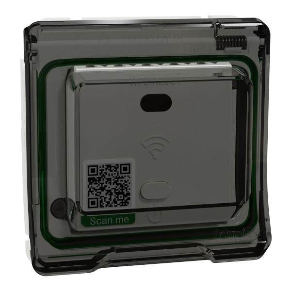 Répéteur wifi avec adaptateur blanc Schneider Mureva Styl IP55 IK08