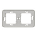 Cadre encastré 2 postes Schneider Mureva Styl blanc horizontaux fixation par vis IP55 IK08