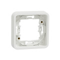 Cadre encastré 1 poste Schneider Mureva Styl blanc fixation par vis IP55 IK08