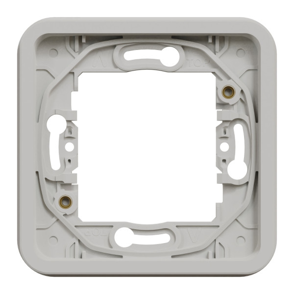 Cadre encastré 1 poste Schneider Mureva Styl blanc fixation par vis IP55 IK08