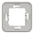 Cadre encastré 1 poste Schneider Mureva Styl blanc fixation par vis IP55 IK08
