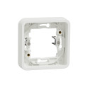 Cadre encastré 1 poste Schneider Mureva Styl blanc fixation par griffes IP55 IK08