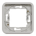 Cadre encastré 1 poste Schneider Mureva Styl blanc fixation par griffes IP55 IK08
