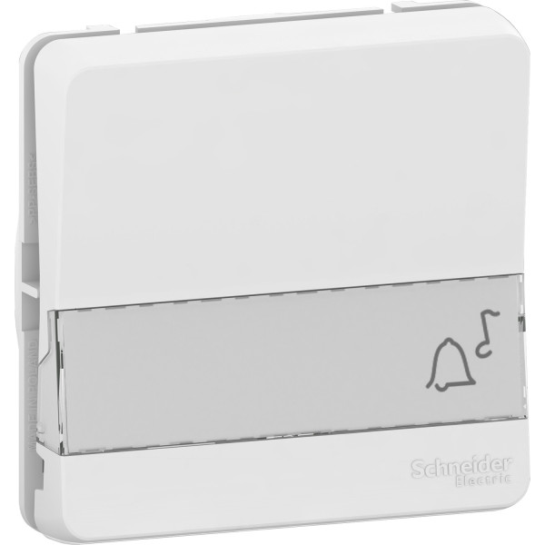Poussoir avec porte étiquette blanc Schneider Mureva Styl IP55 IK08