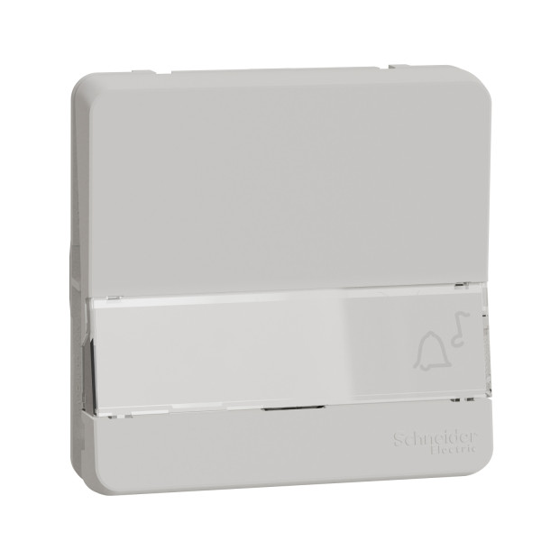 Poussoir avec porte étiquette blanc Schneider Mureva Styl IP55 IK08
