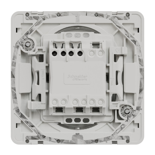 Poussoir avec porte étiquette blanc Schneider Mureva Styl IP55 IK08