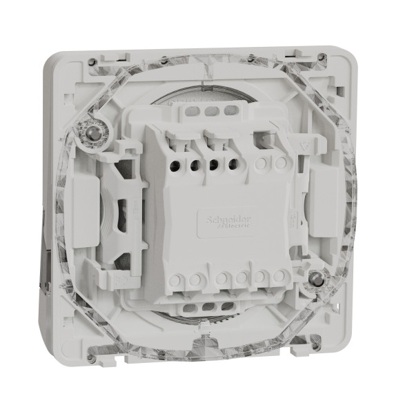 Poussoir avec porte étiquette blanc Schneider Mureva Styl IP55 IK08
