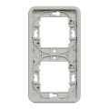 Cadre encastré 2 postes Schneider Mureva Styl blanc verticaux fixation par vis IP55 IK08