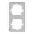 Cadre encastré 2 postes Schneider Mureva Styl blanc verticaux fixation par vis IP55 IK08