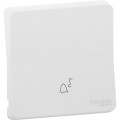 Enjoliveur blanc Schneider Mureva Styl avec symbole sonnette IP55 - IK07