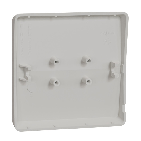 Enjoliveur blanc Schneider Mureva Styl avec symbole lumière IP55 IK07